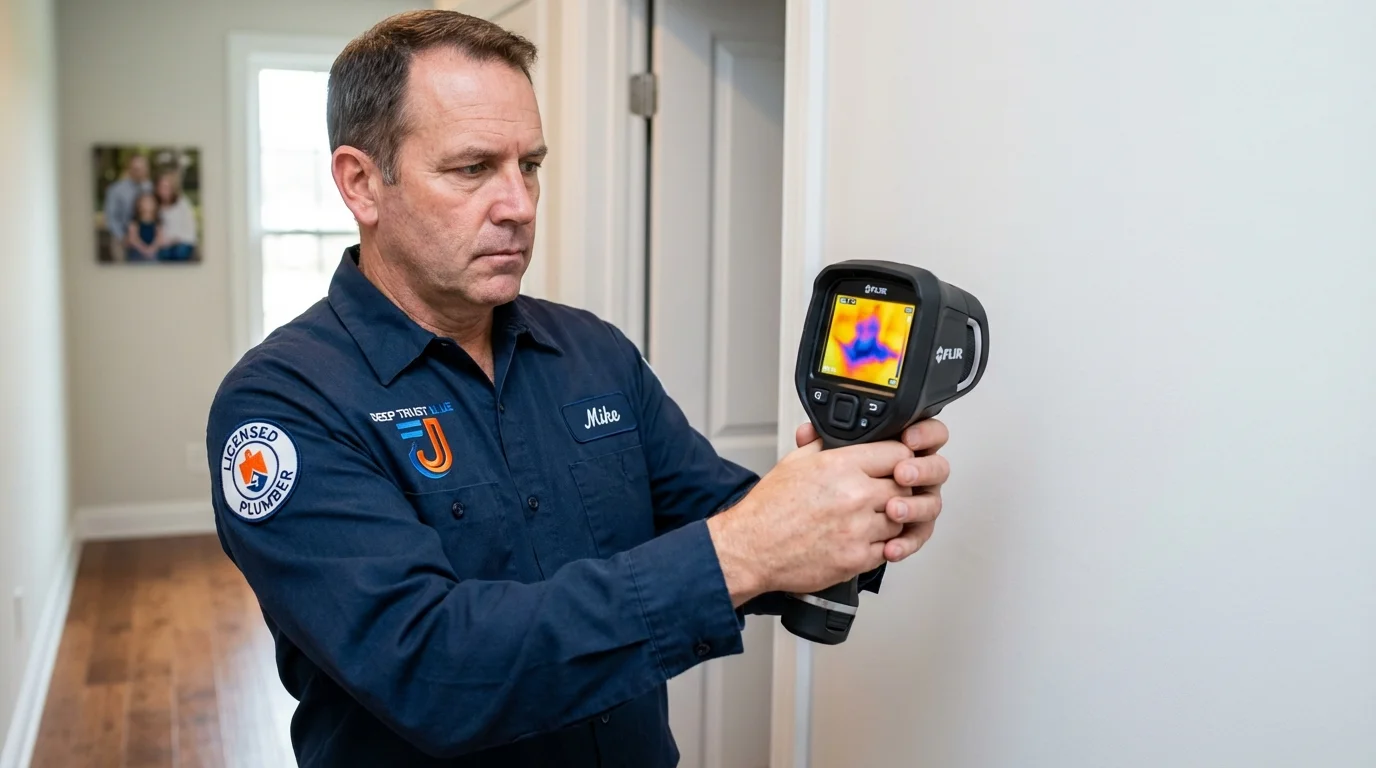 Thermal imaging leak detection by Johns Plumbing LLC in Swannanoa